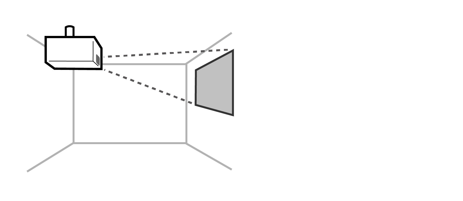 The projector can be ceiling mounted.