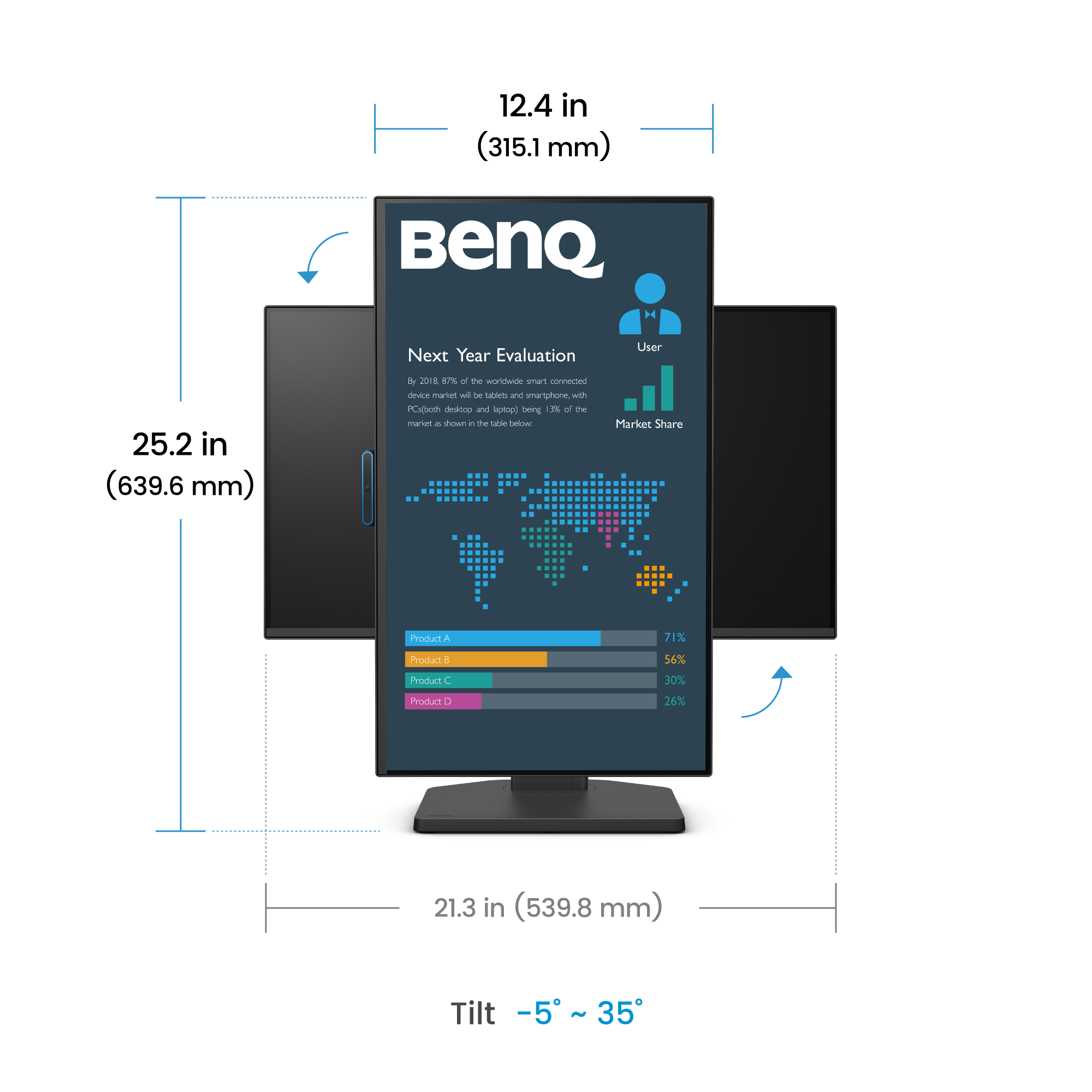 BL2490TC | 23.8” 1080p FHD BenQ Eye-Care 健康护眼显示器
