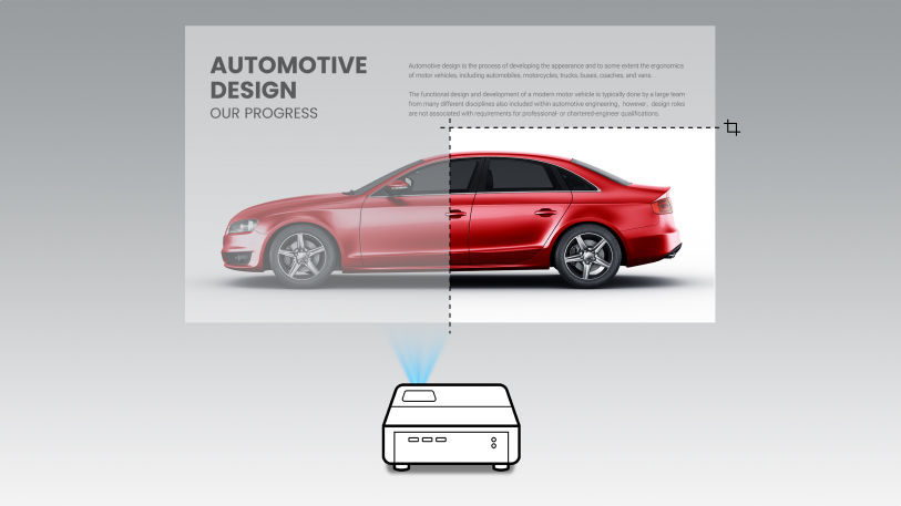 BenQ LH650具备图像空白功能，可消除不需要的图像区域，较好地利用屏幕空间。