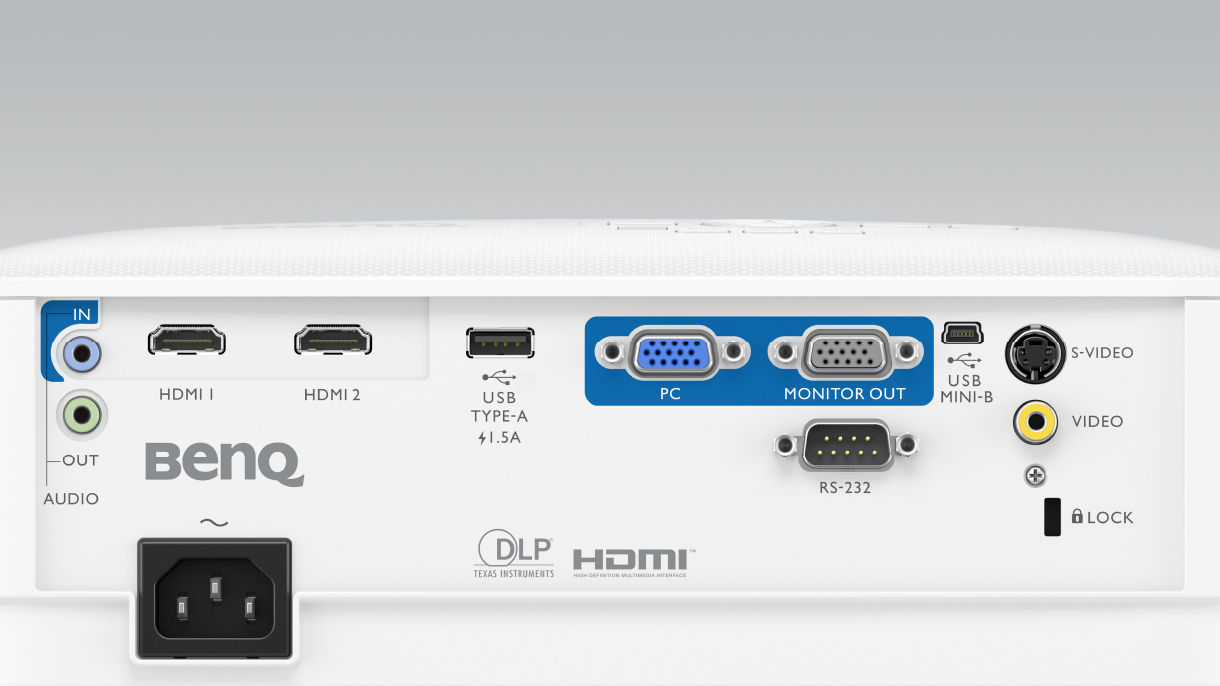 BenQ MX560 io port is with reliable transmission and versatile connectivity