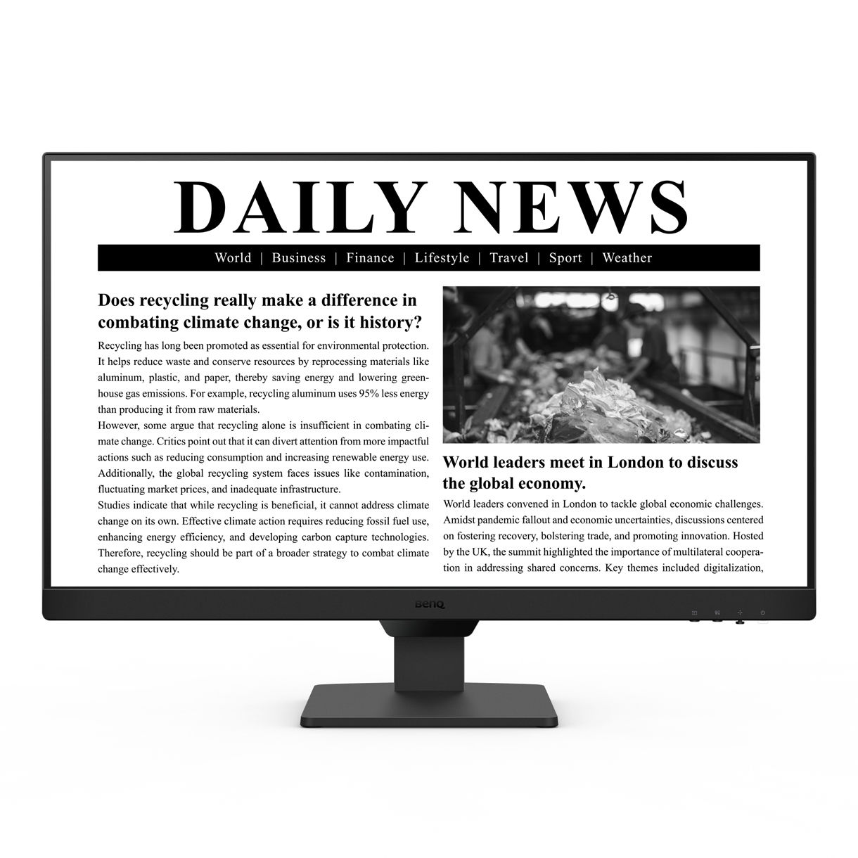 BL2790Q 附带ePaper模式，模拟电子书显示，平衡文本和背景，使长时间阅读更容易