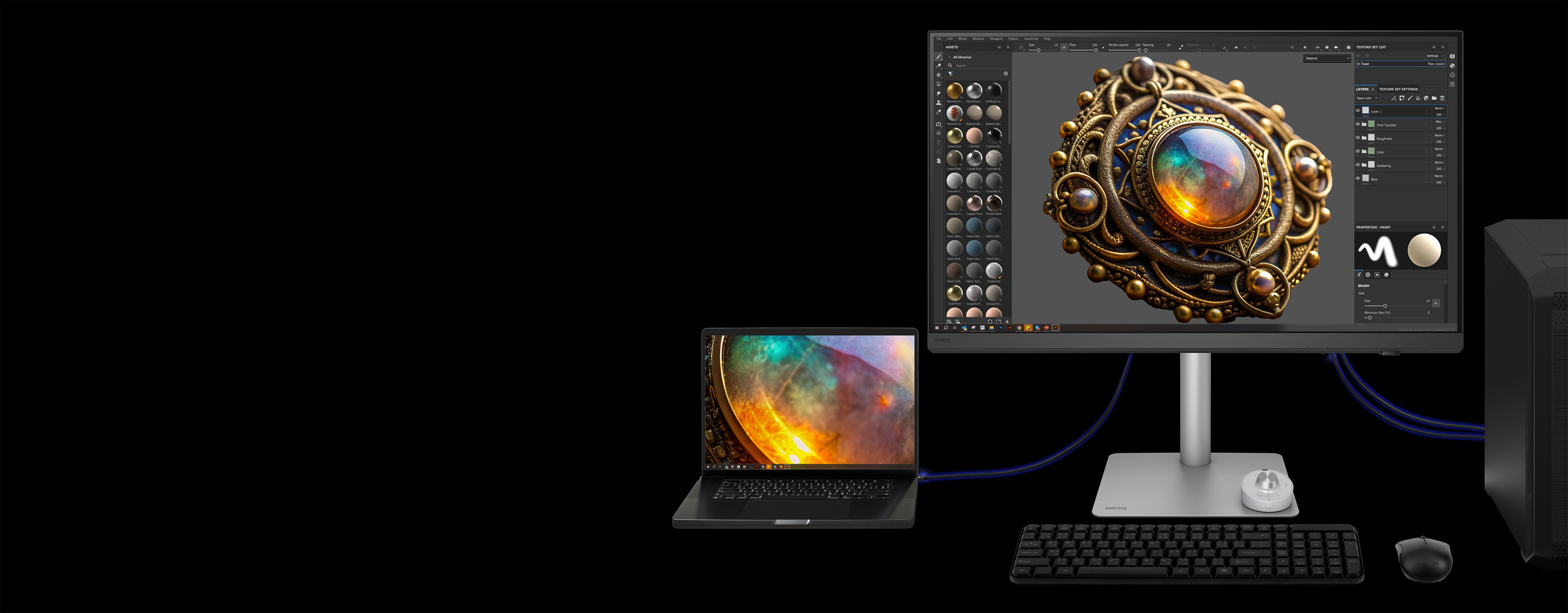 凭借内置的KVM（键盘、视频、鼠标）切换器功能，这些显示器让用户能够通过一套键盘和鼠标来控制两个系统。 
