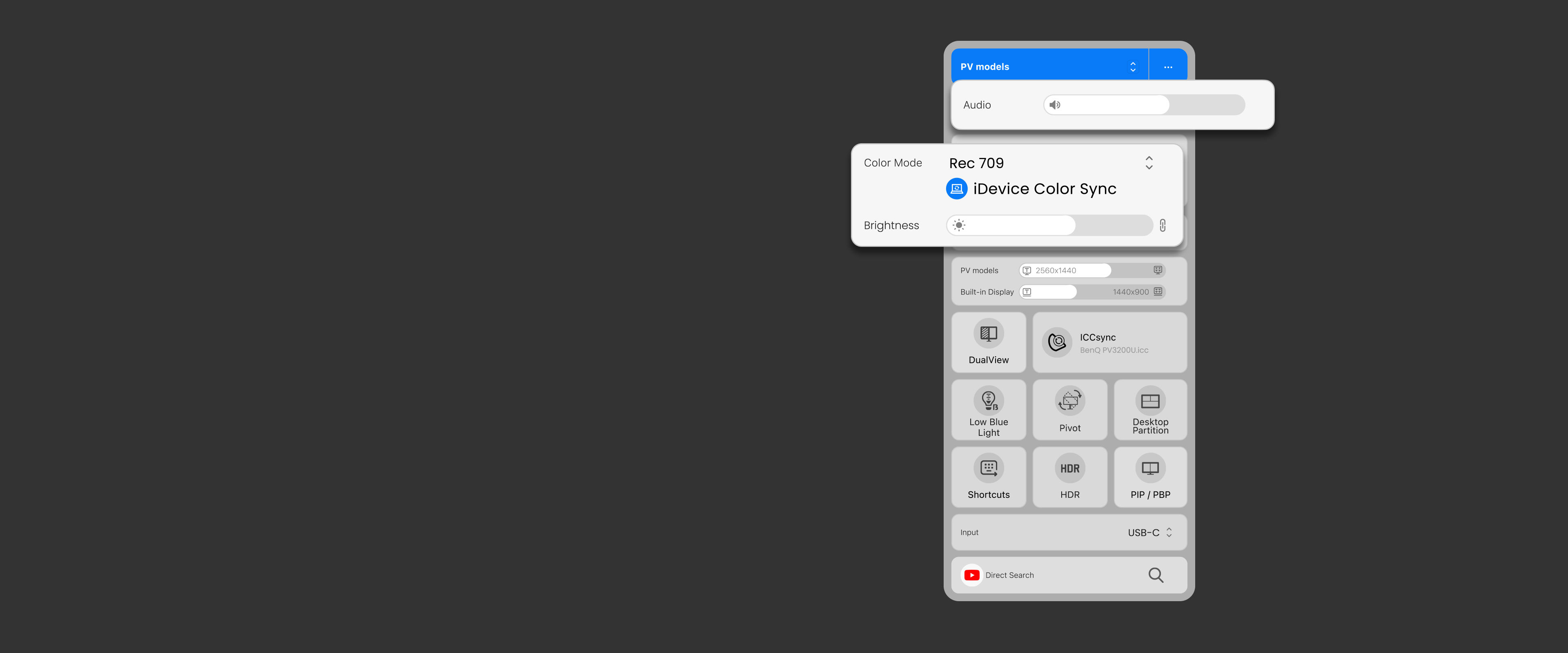 Display Polit 2 customizable interface allows you to organize functions