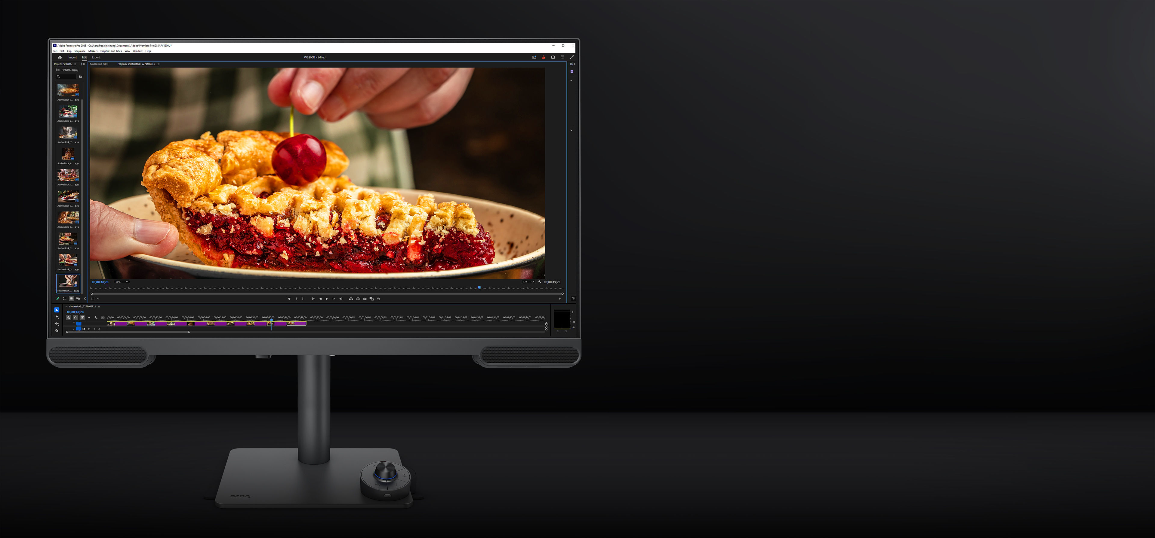 BenQ PV3200U 32" 4K BenQ Video Editing Monitors for Video Creator and YouTuber