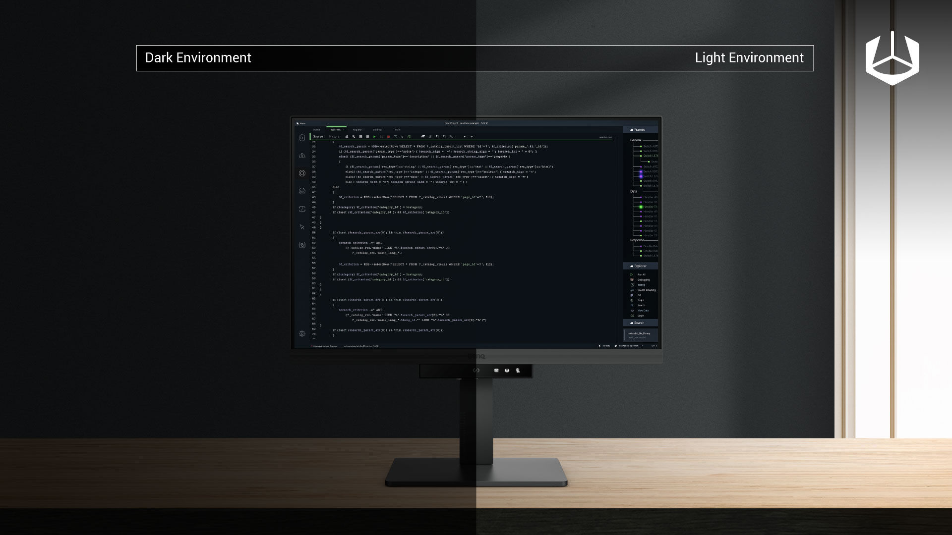 BenQ B.I. Gen2 emphasizes automatic detection of environmental brightness for automated screen brightness adjustments, while also providing the option for manually fine-tune the brightness.