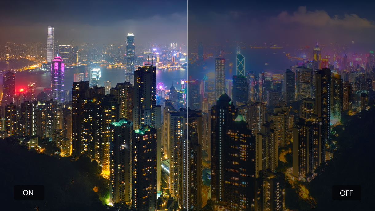 W2720i's Dynamic Black feature optimized contrast dynamically, adapting light output to match content and scene