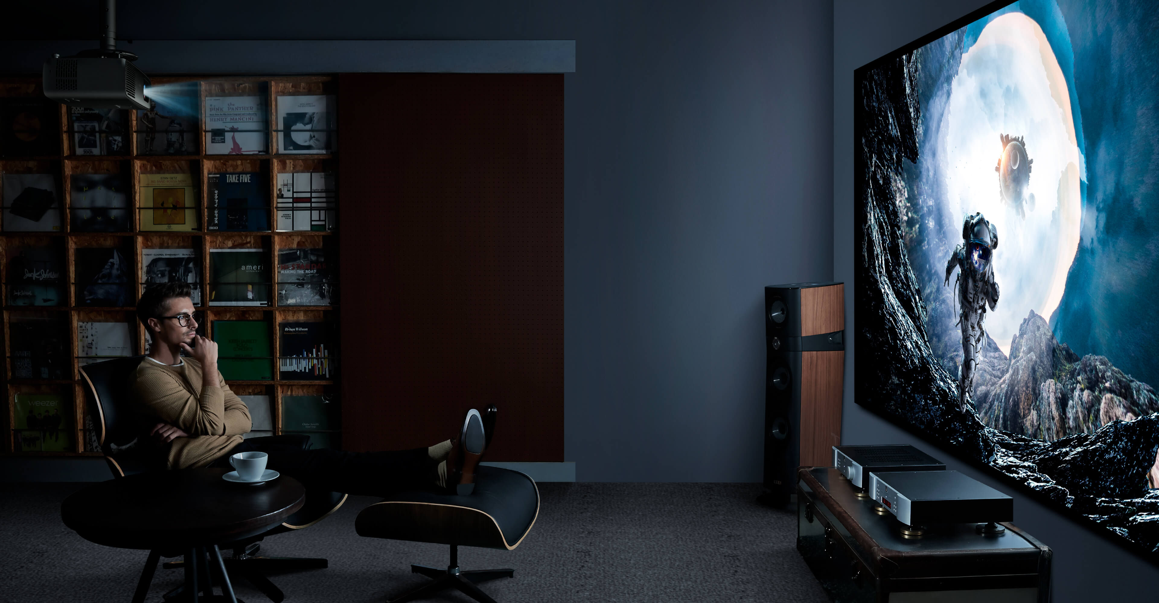 BenQ W4100i home projector delivers theater-quality visuals, perfectly optimized for movies and streaming content, creating an immersive home cinema experience.